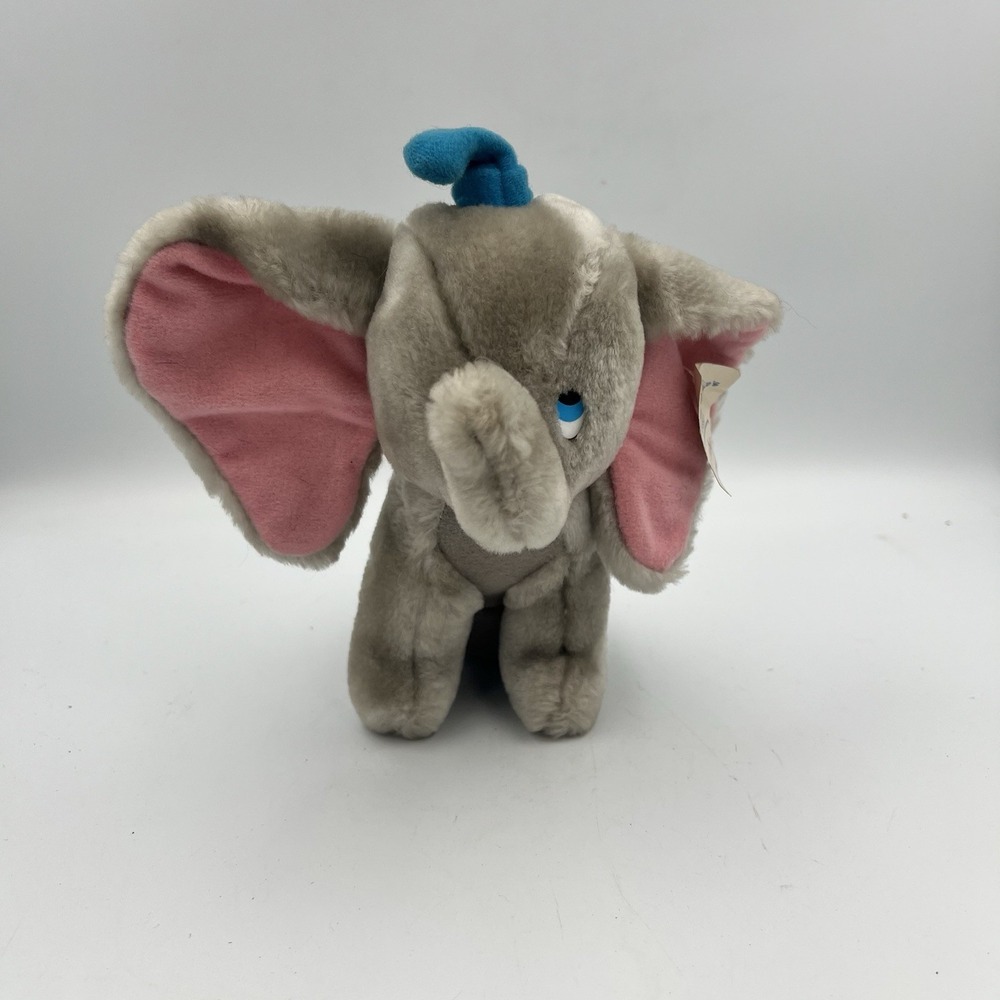 Vintage 1980s Walt Disney Productins 7" Dumbo Plush w/Tags Made in Korea